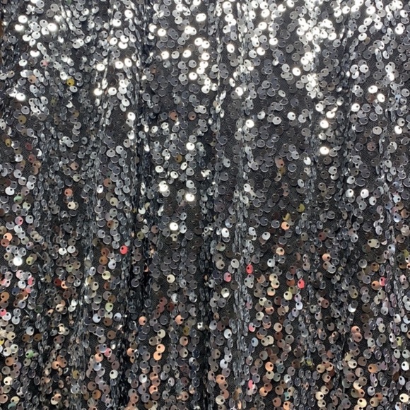 Anthropologie Maeve Colette Silver Sequin Wide-leg Pants NWT - Picture 6 of 7